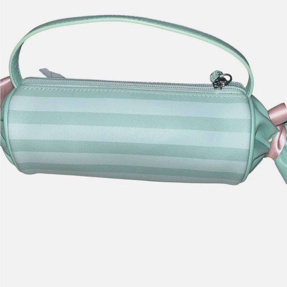 Bath & Body Works Mint Green Striped Handbag NWT - Picture 3 of 3